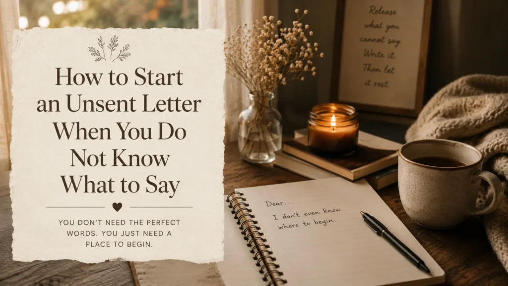 How to Start an Unsent Letter When You Do Not Know What to Say