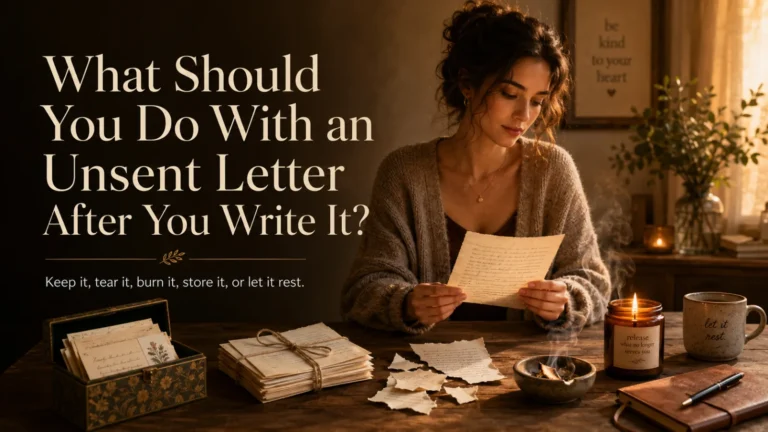 What Should You Do With an Unsent Letter After You Write It?