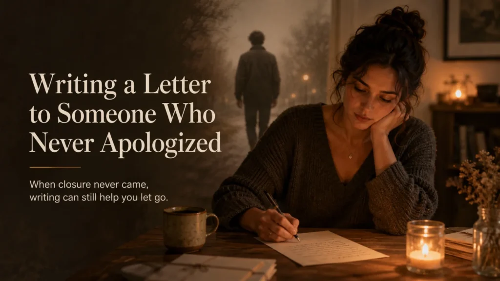 Writing a Letter to Someone Who Never Apologized