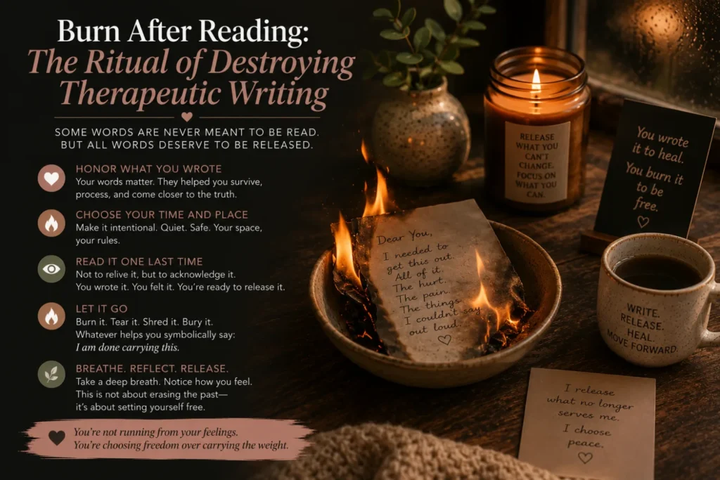 Burn After Reading: The Ritual of Destroying Therapeutic Writing