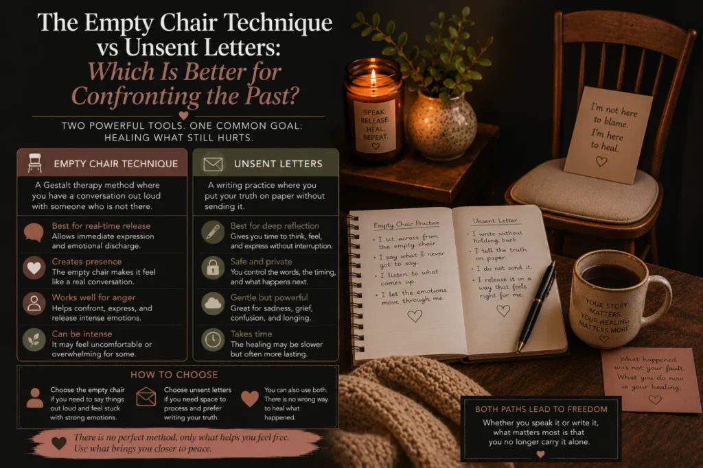 The Empty Chair Technique vs Unsent Letters: Which Is Better for Confronting the Past?