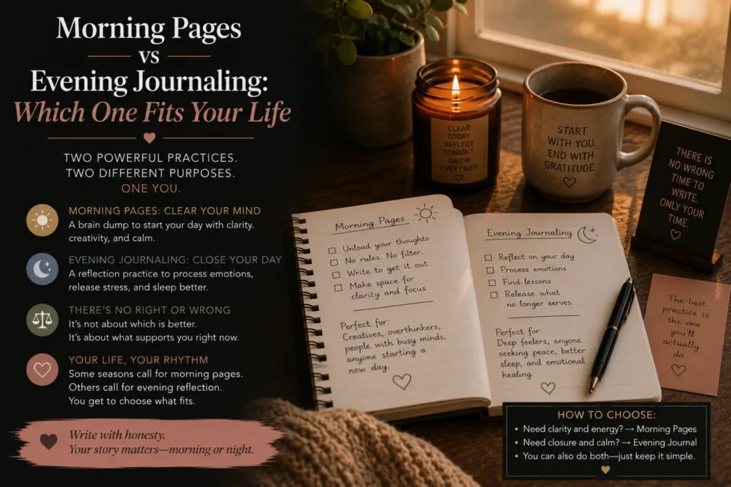 Morning Pages vs Evening Journaling: Which One Fits Your Life